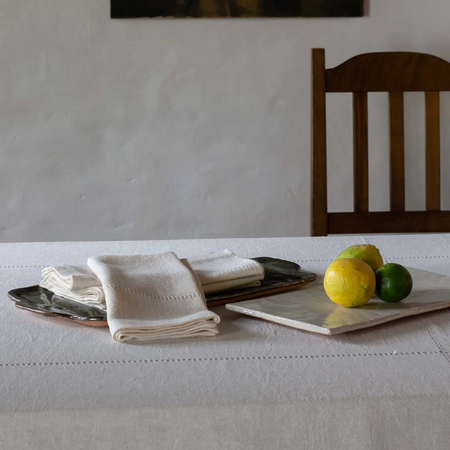 Lienzo Handcrafted Cotton Napkins — Ecru