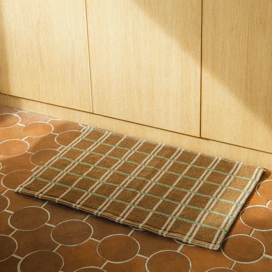 Lucia Hazelnut/Cream/Jade Mat (Multiple Sizes)