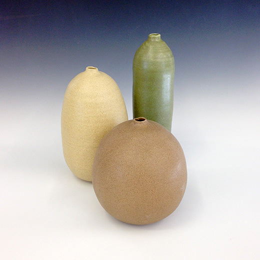 Stoneware Vase Collection, Earth Tones