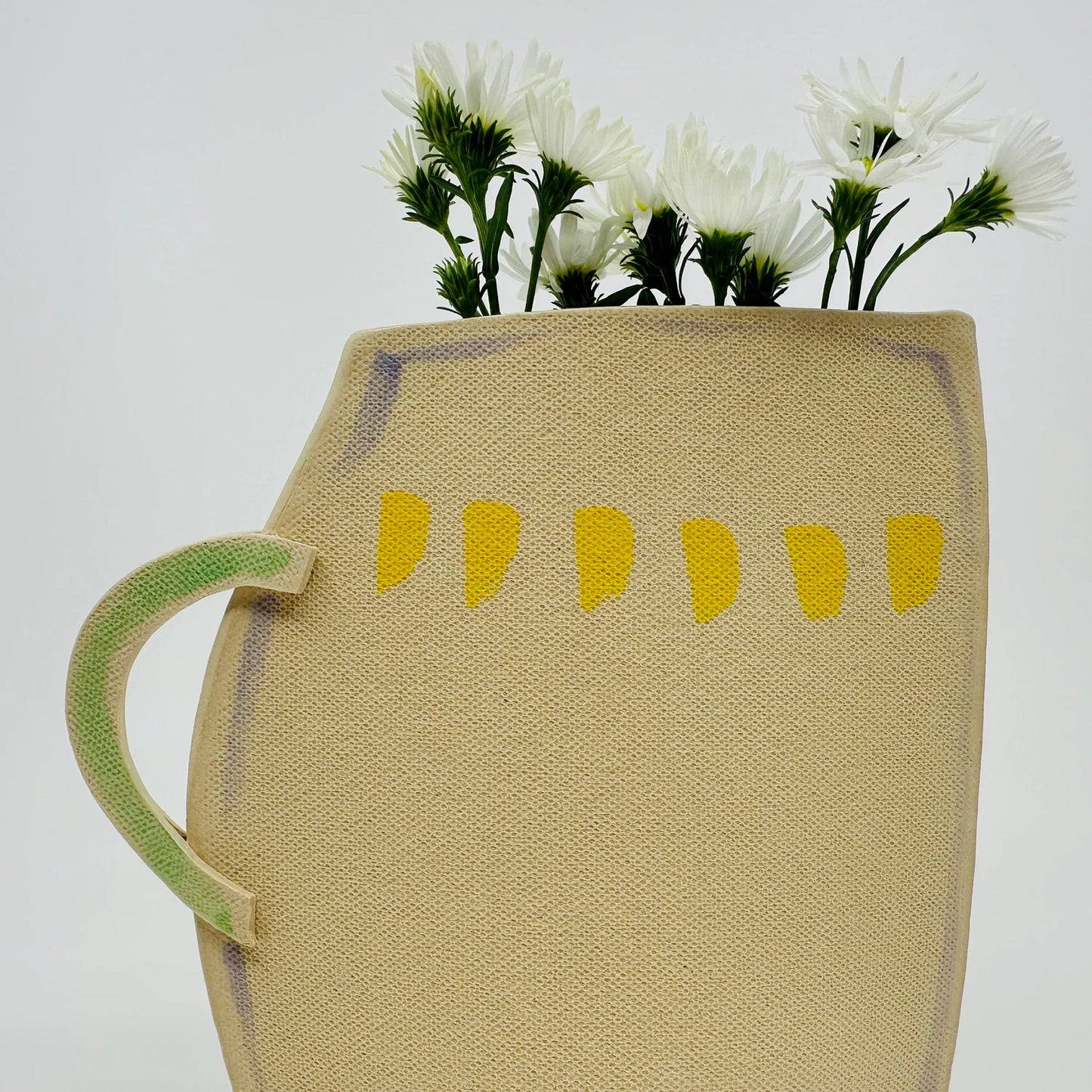 Three Purple Flowers Vase