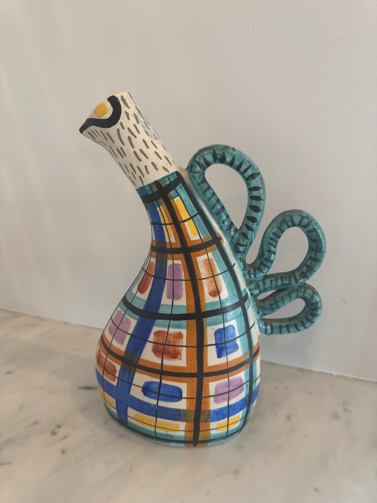 Vintage French Bird Vase or Pitcher