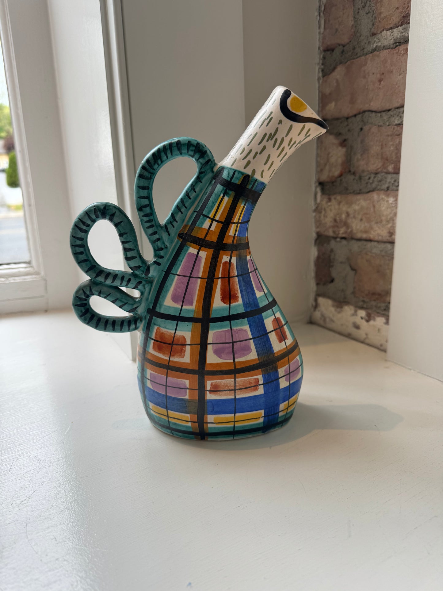 Vintage French Bird Vase or Pitcher