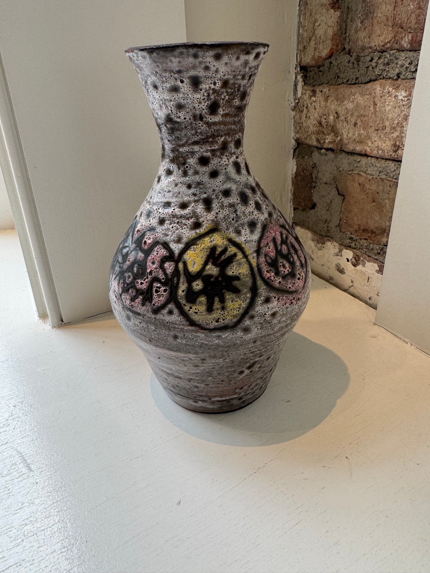 Vintage French Vase with Abstract Design