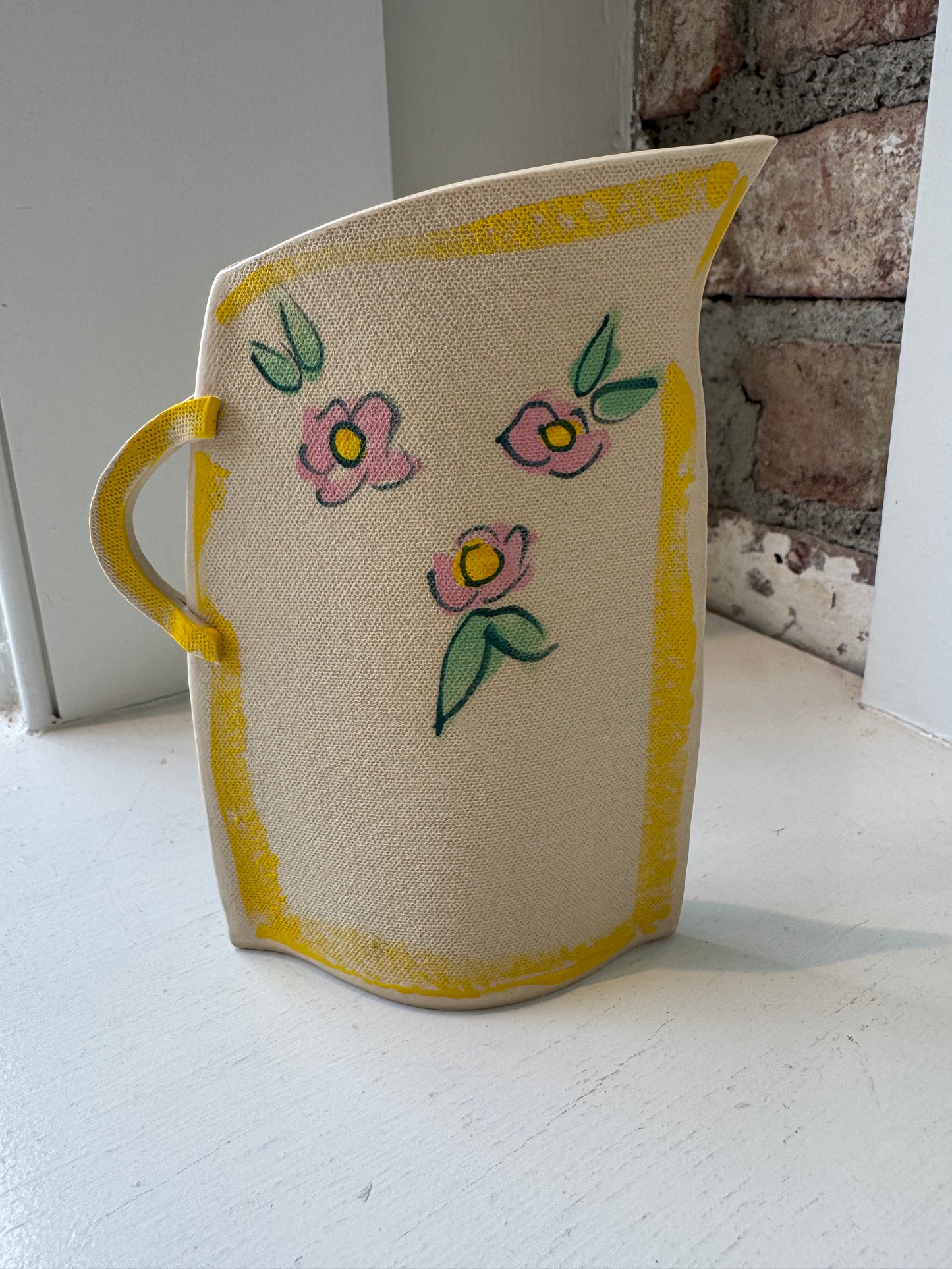 Pink Petal Pitcher Vase