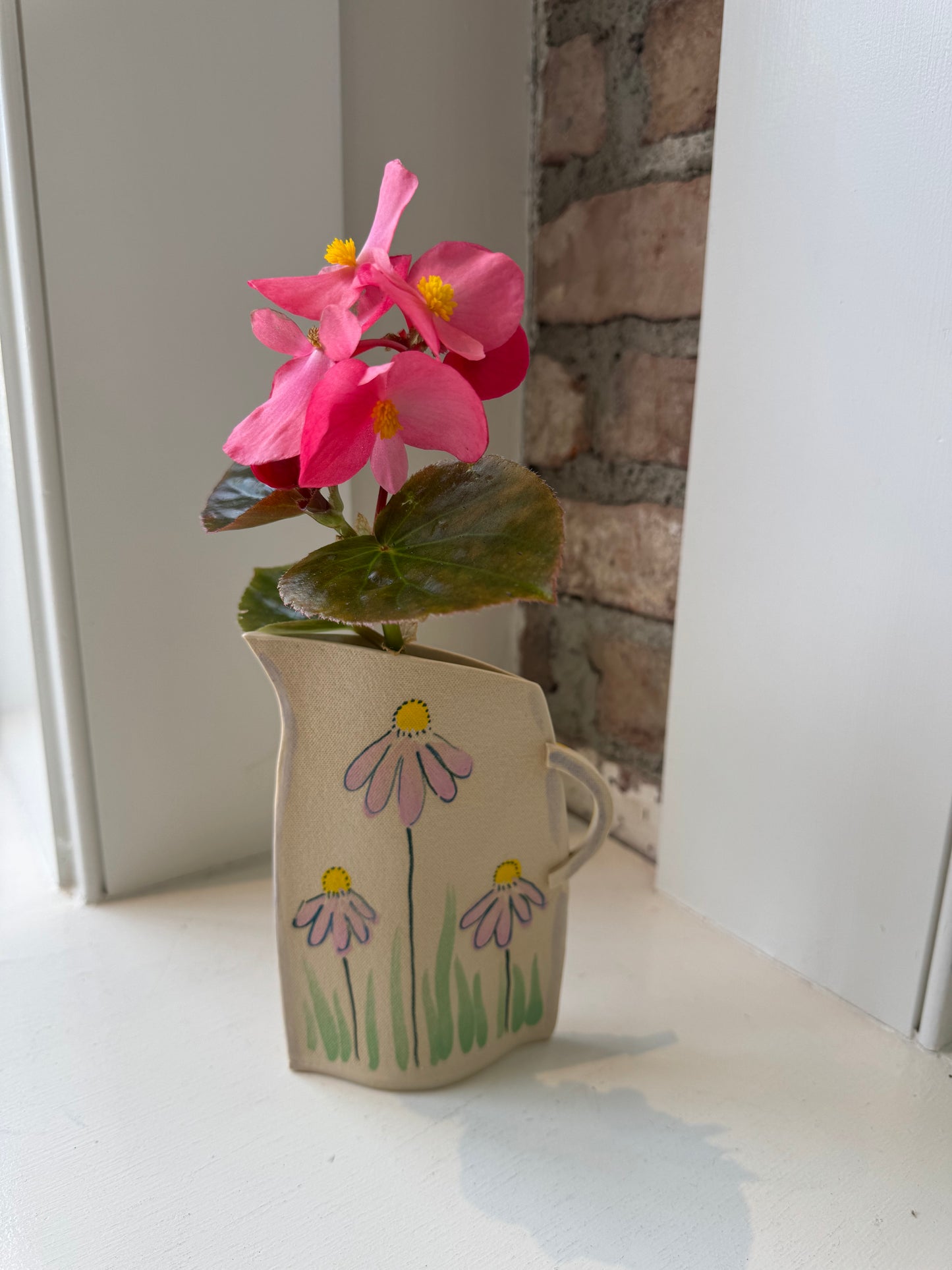 Pink Petal Pitcher Vase