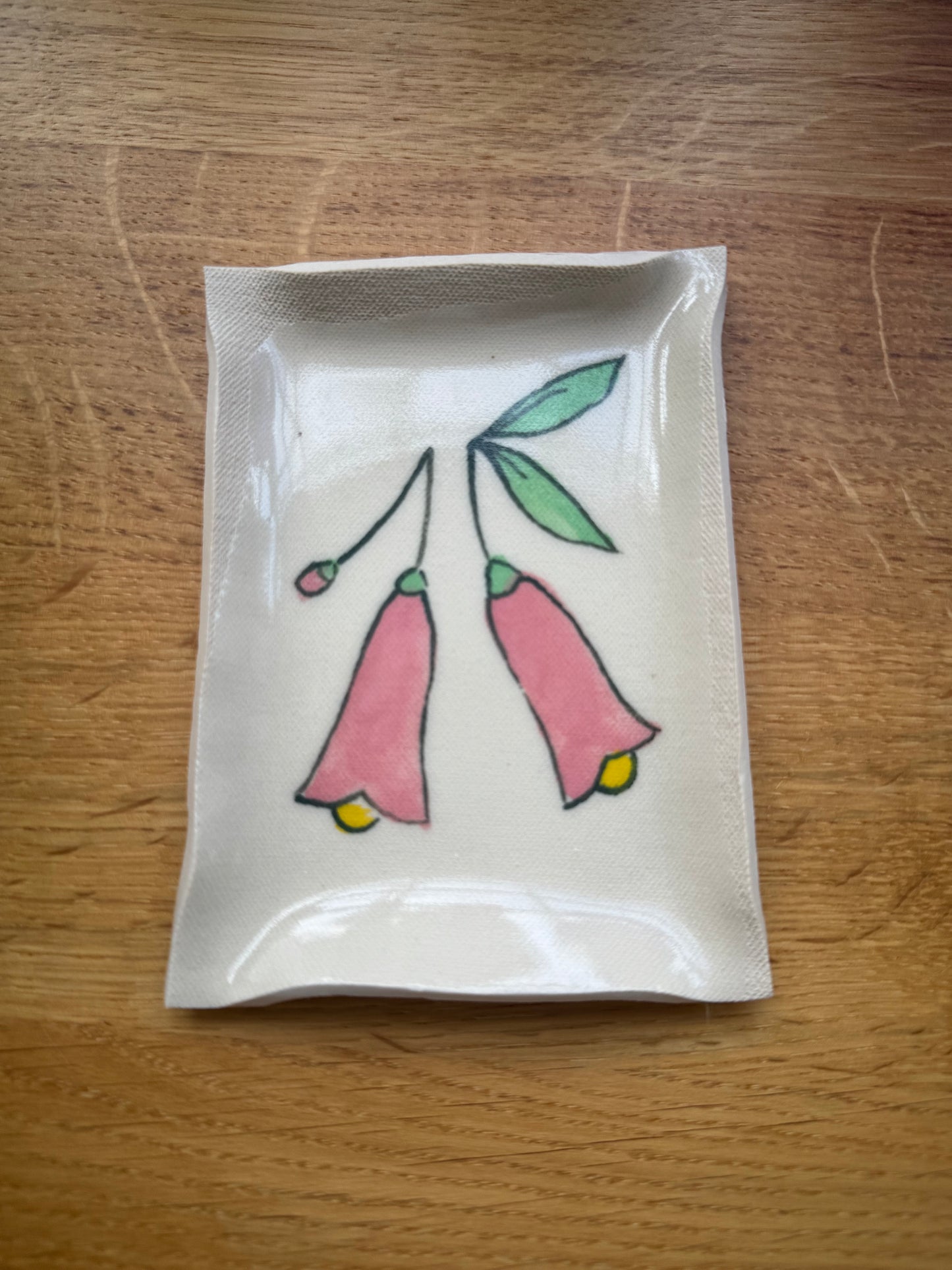 Pink Flower Jewelry Tray