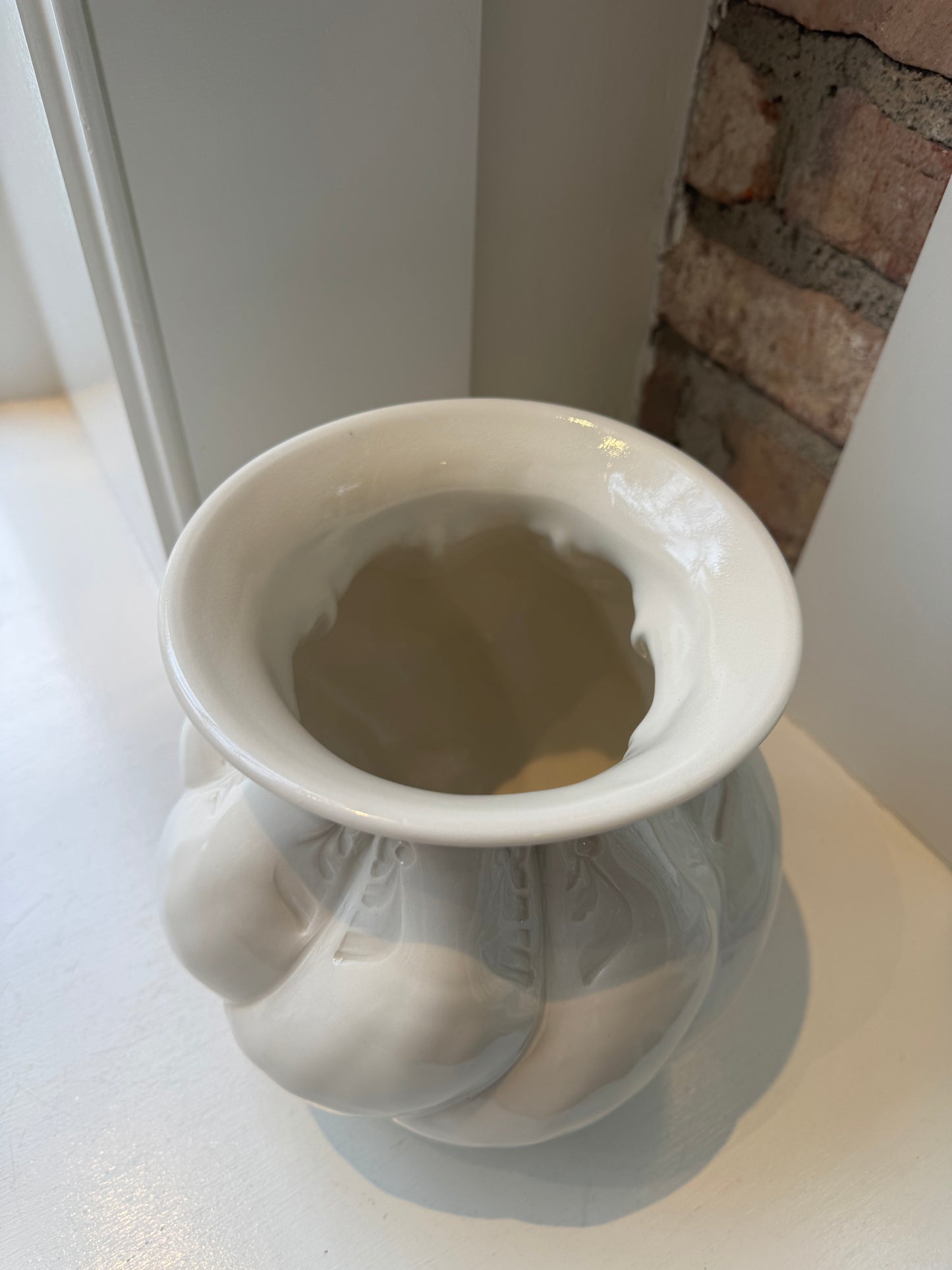 Large Curved Stamped Vase