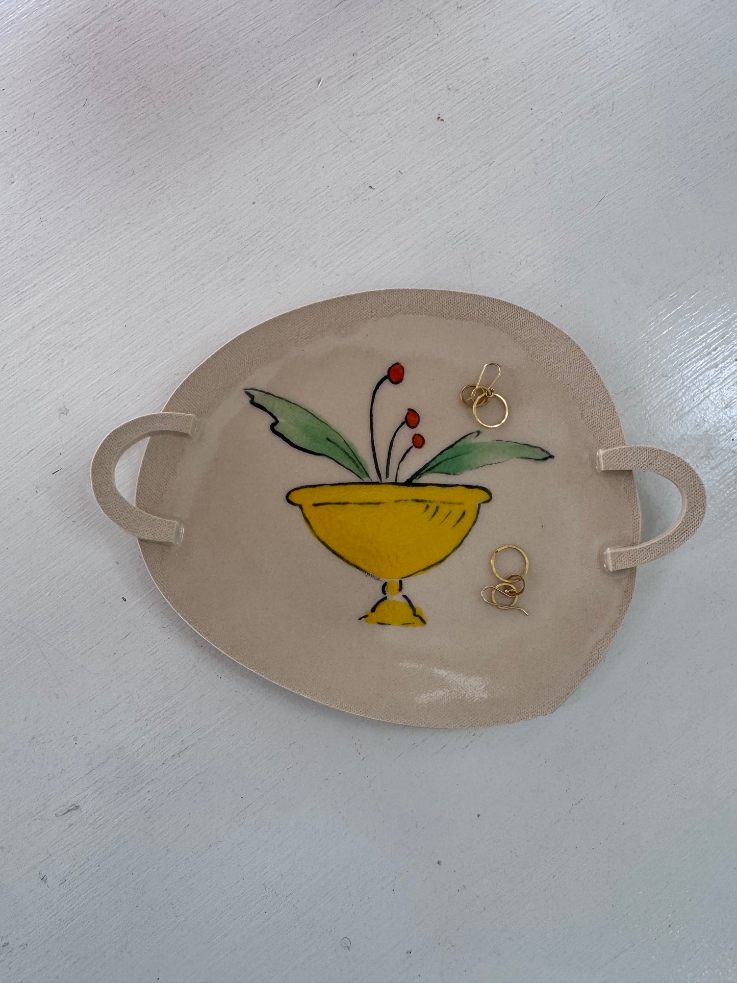 Orange Berry Planter Arrangement Jewelry Tray