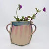 Striped Basket with Cherries Vase
