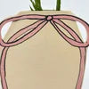 Pink and Lavender Double Handled Bow Vase