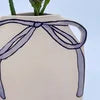 Pink and Lavender Double Handled Bow Vase