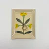 Trio of Yellow Trumpet Flowers Jewelry Tray