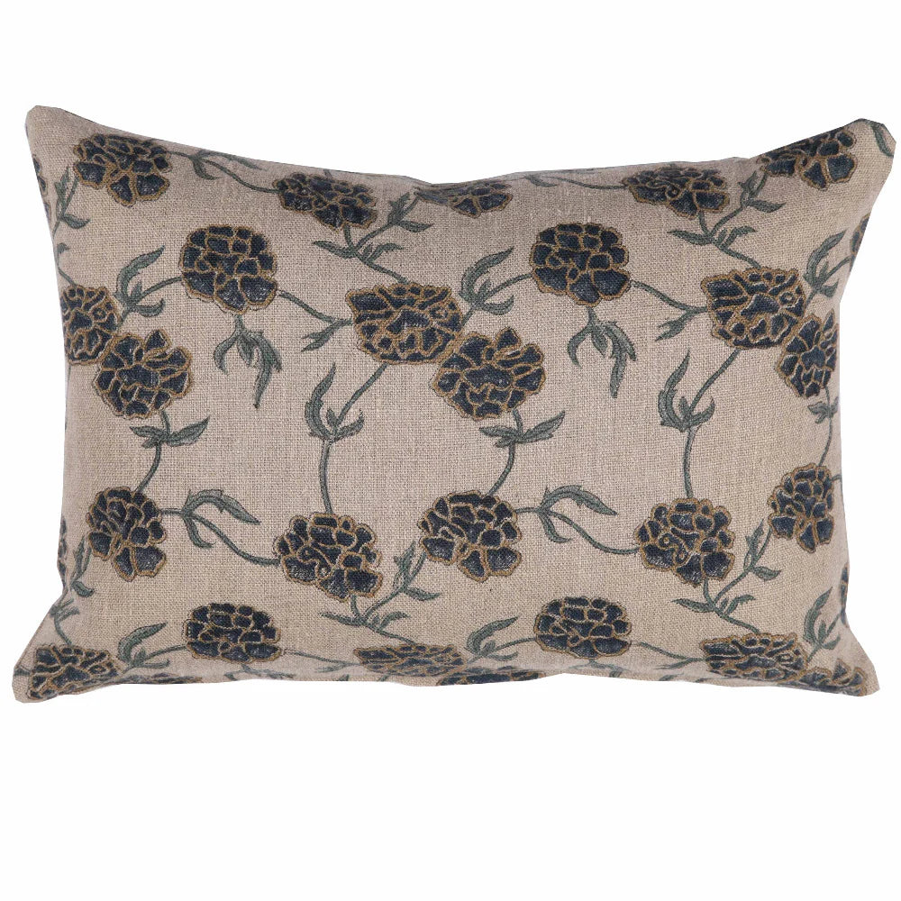 Modern Marigold Indigo Pillow