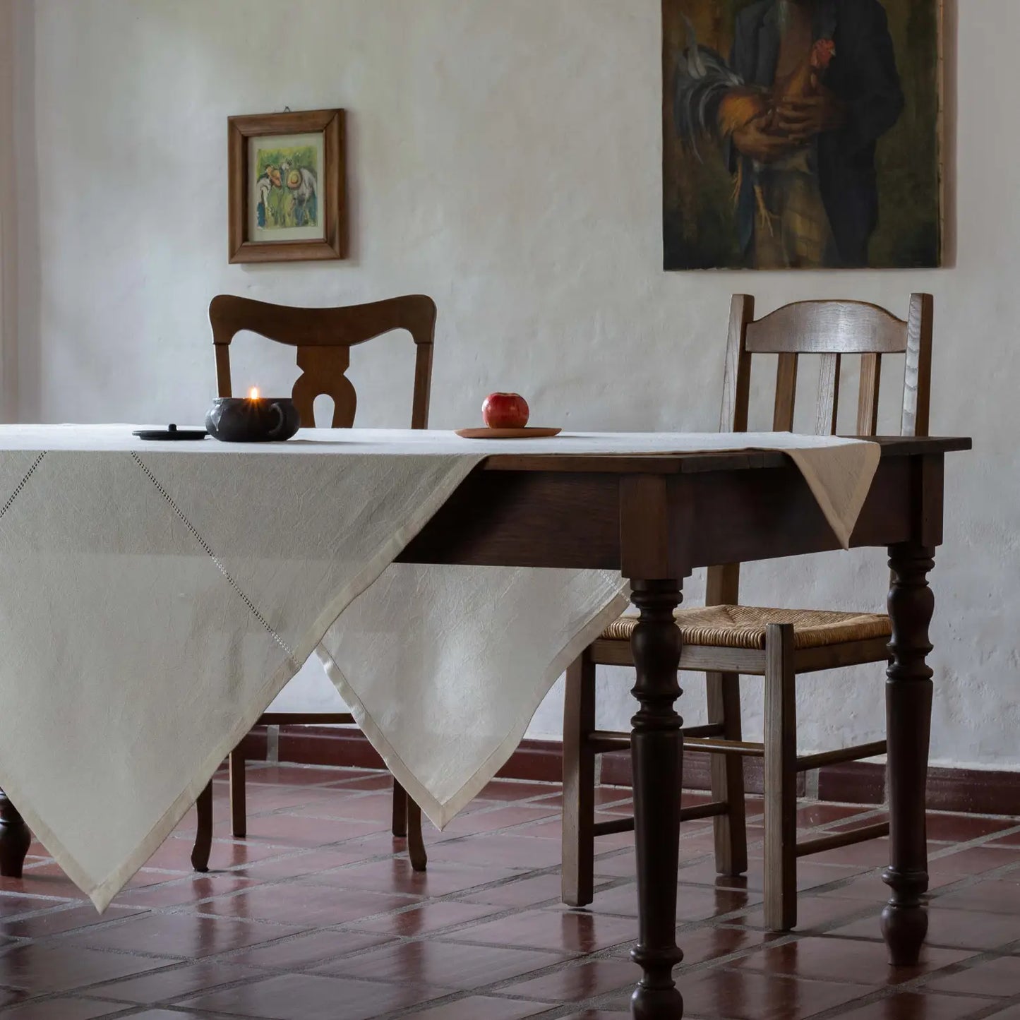 Lienzo Handcrafted Cotton Tablecloth - Ecru