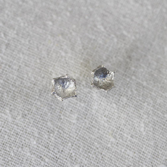 Honeycomb Studs Sterling Silver
