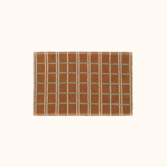 Lucia Hazelnut/Cream/Jade Mat (Multiple Sizes)