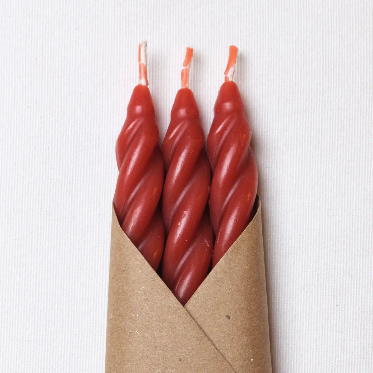 Rose Spiral Candles Set of 3