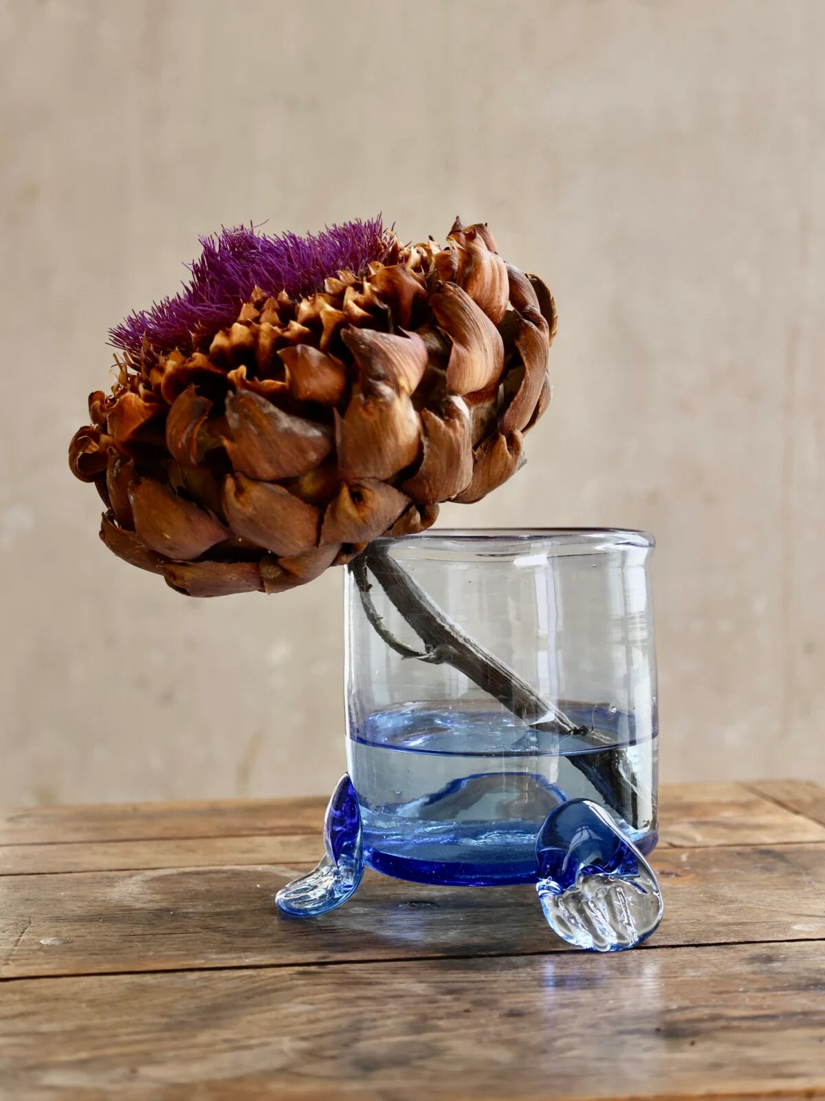 Footed Hurricane Vase