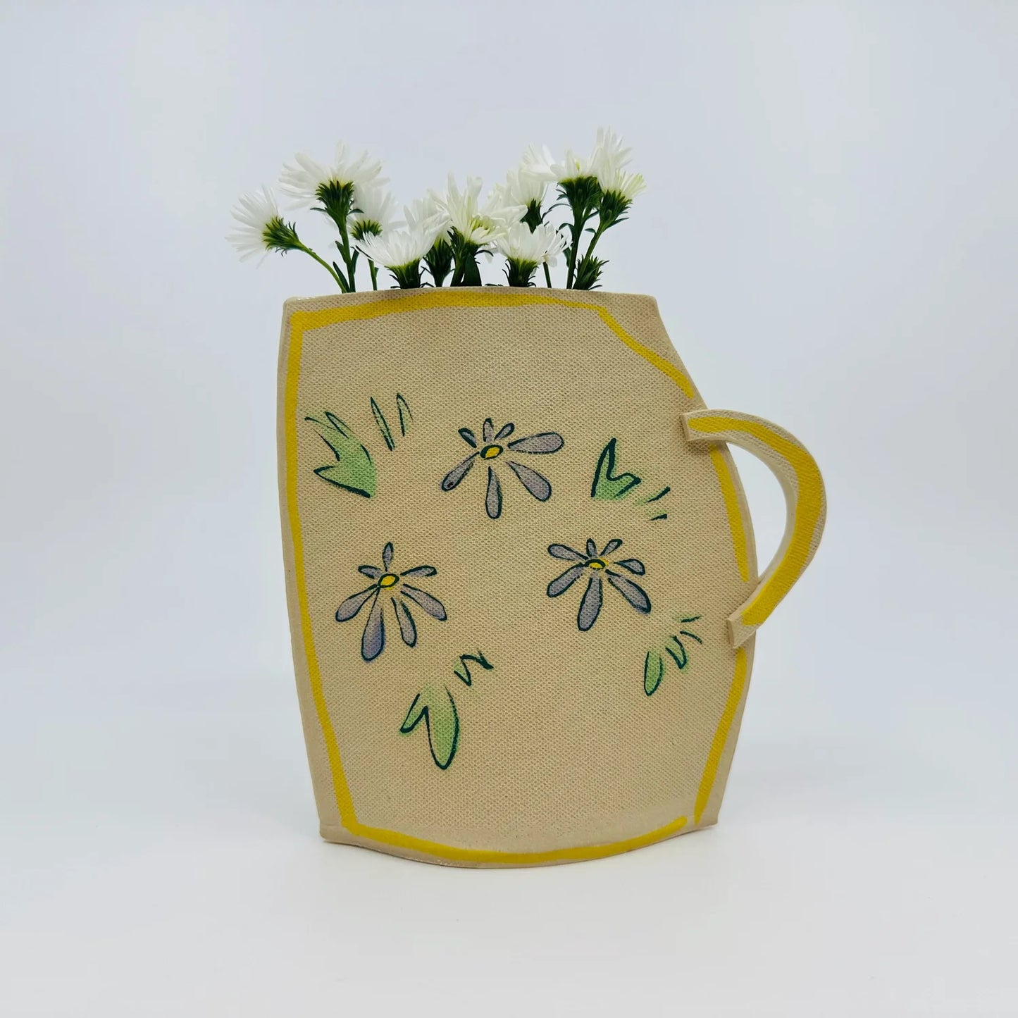 Three Purple Flowers Vase
