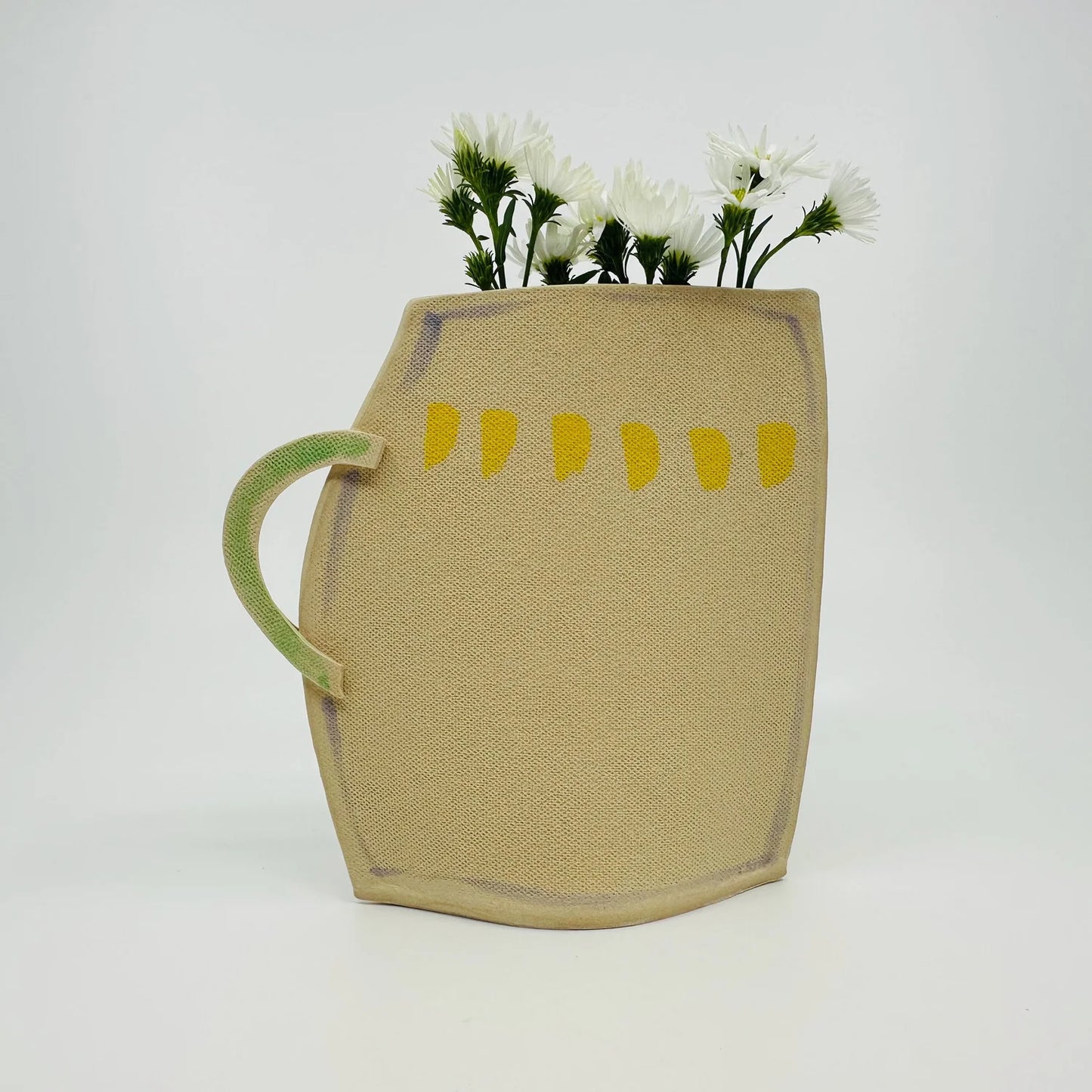 Three Purple Flowers Vase