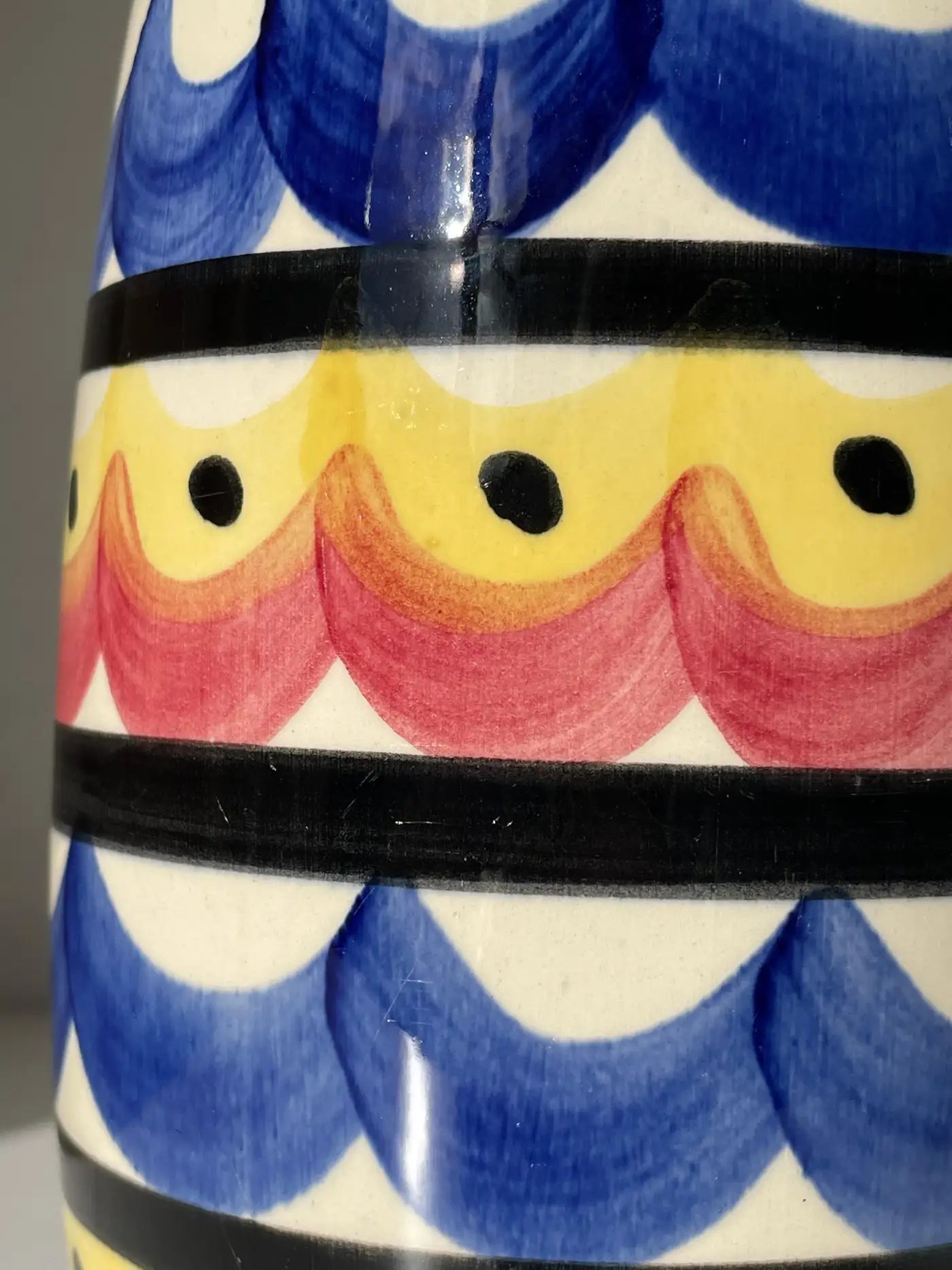Colorful Maximalist Vase by Strehla, 1970s