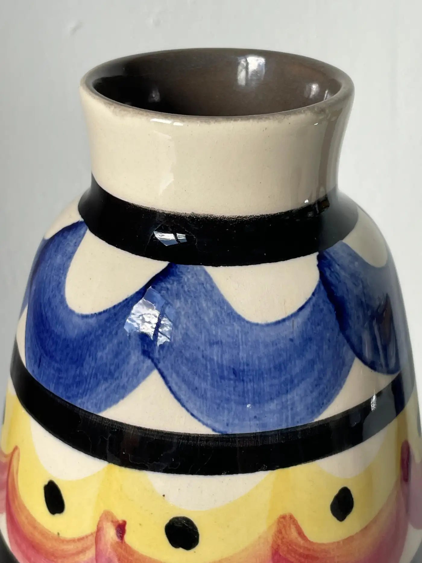 Colorful Maximalist Vase by Strehla, 1970s