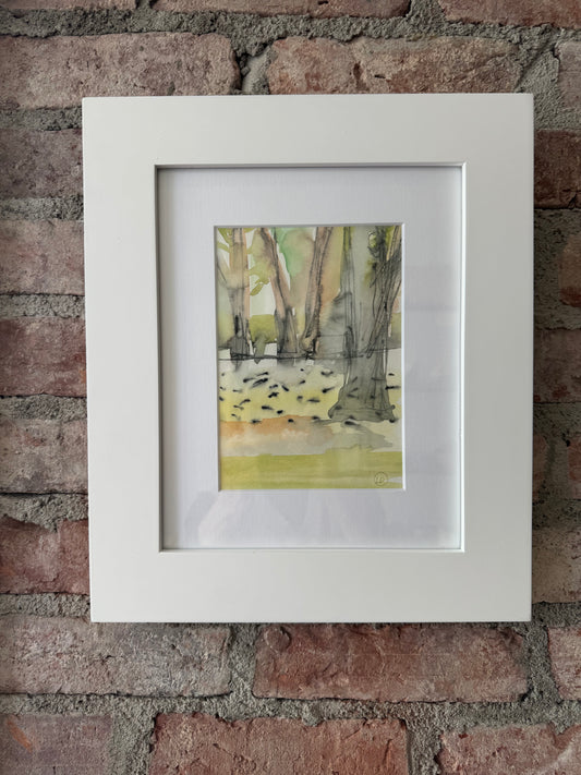 Leslie Daley 11" x 13" Framed Watercolor