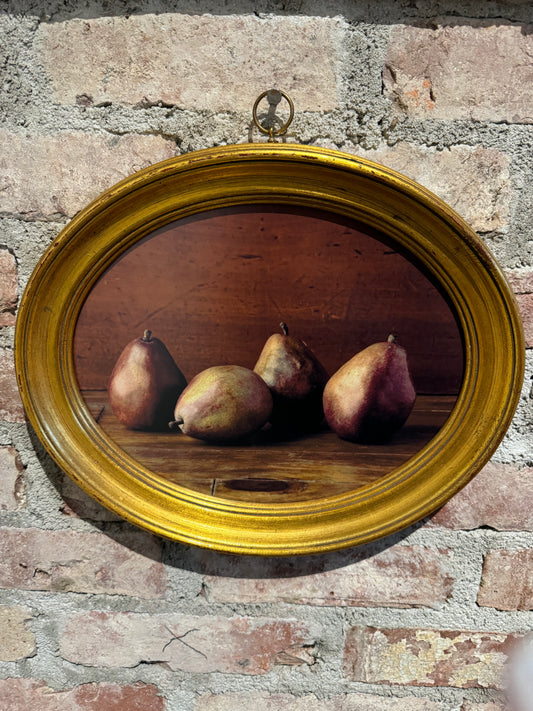 Sarah Blodgett 11.5" x 9.5" Oval Still Life Pears