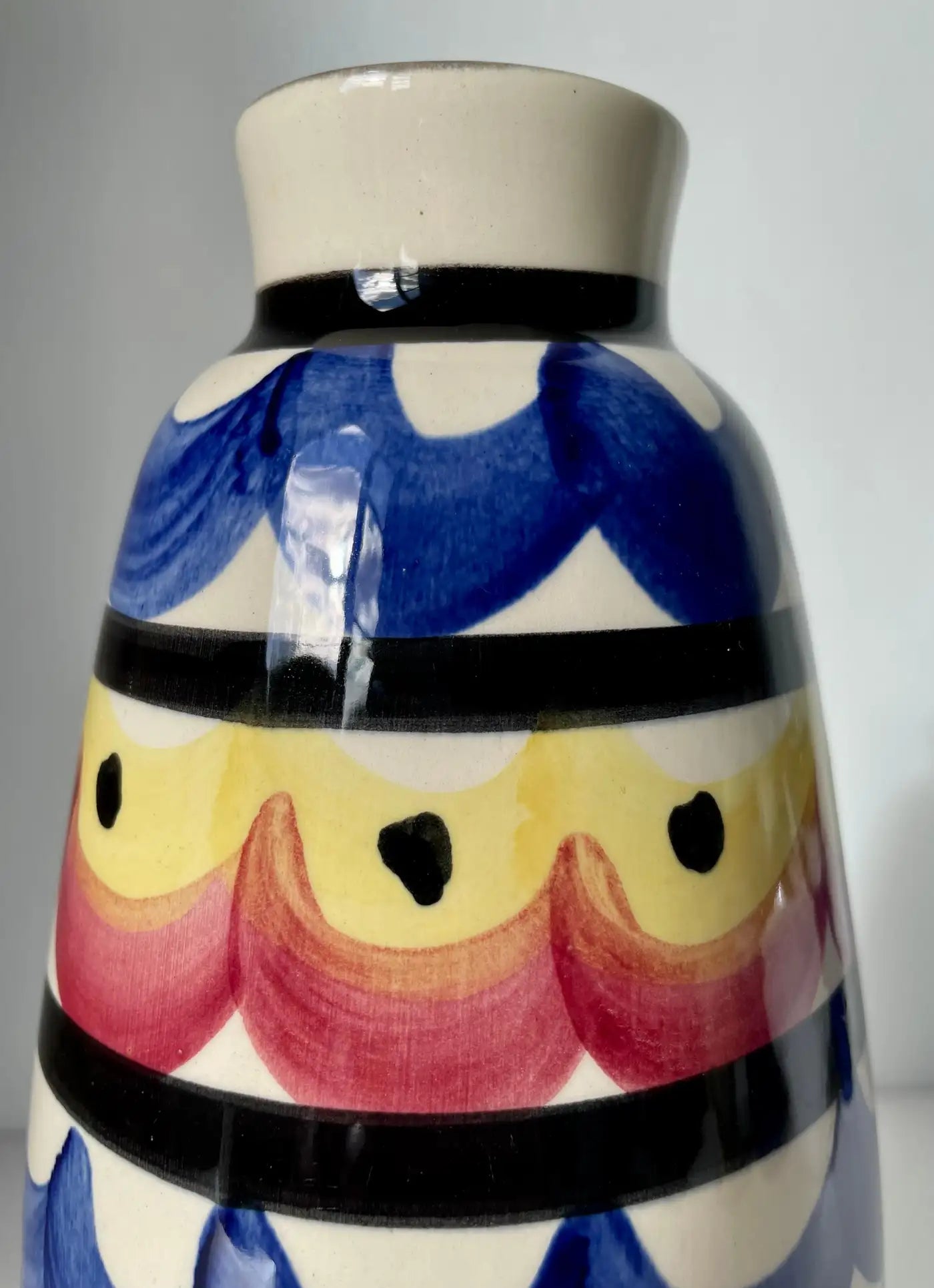 Colorful Maximalist Vase by Strehla, 1970s