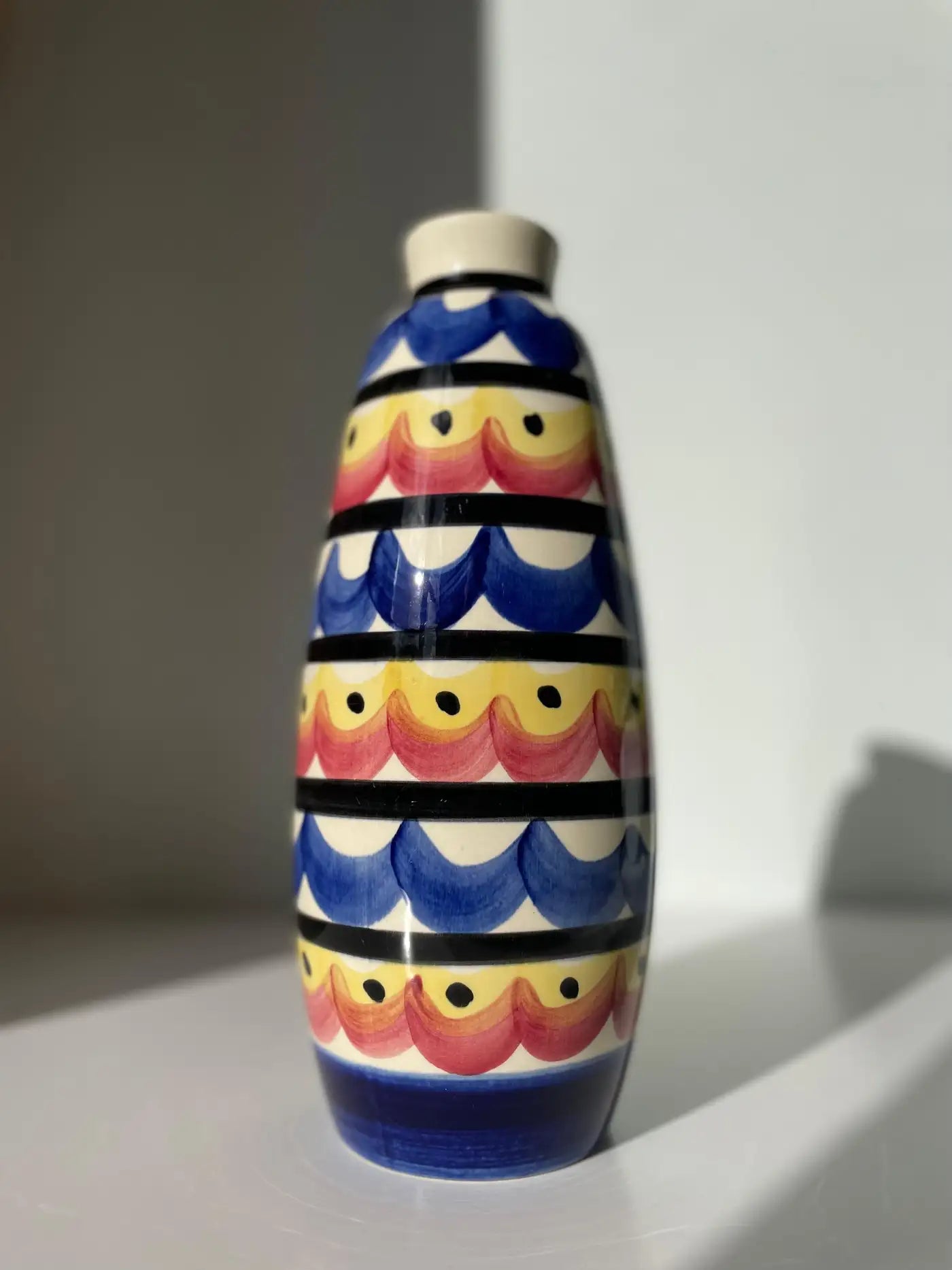 Colorful Maximalist Vase by Strehla, 1970s