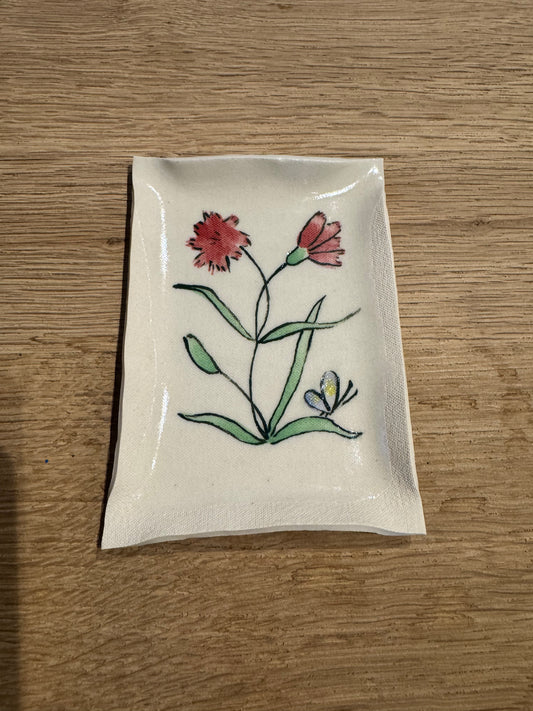 Flower with Butterfly Jewelry Tray by Alison Owen