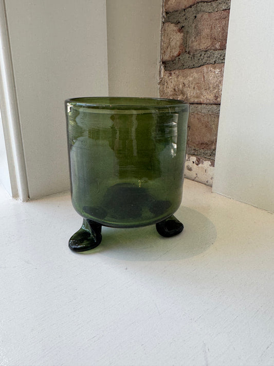 Footed Hurricane Vase
