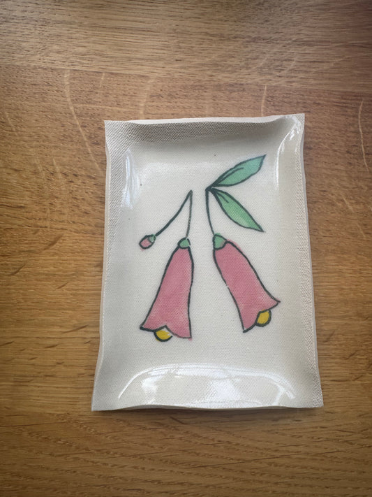 Pink Flower Jewelry Tray