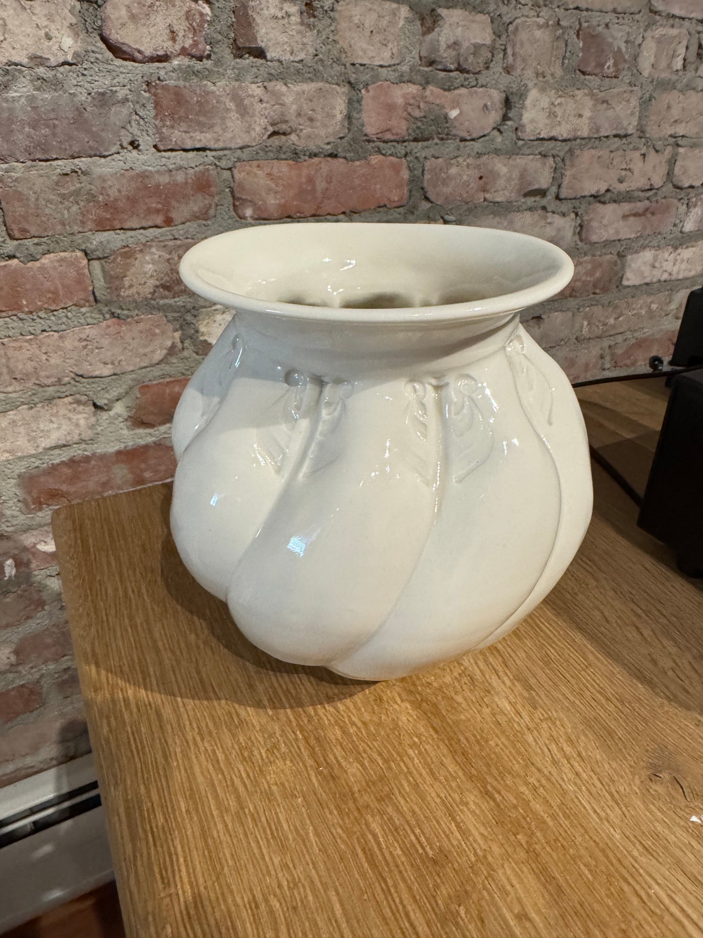 Large Curved Stamped Vase