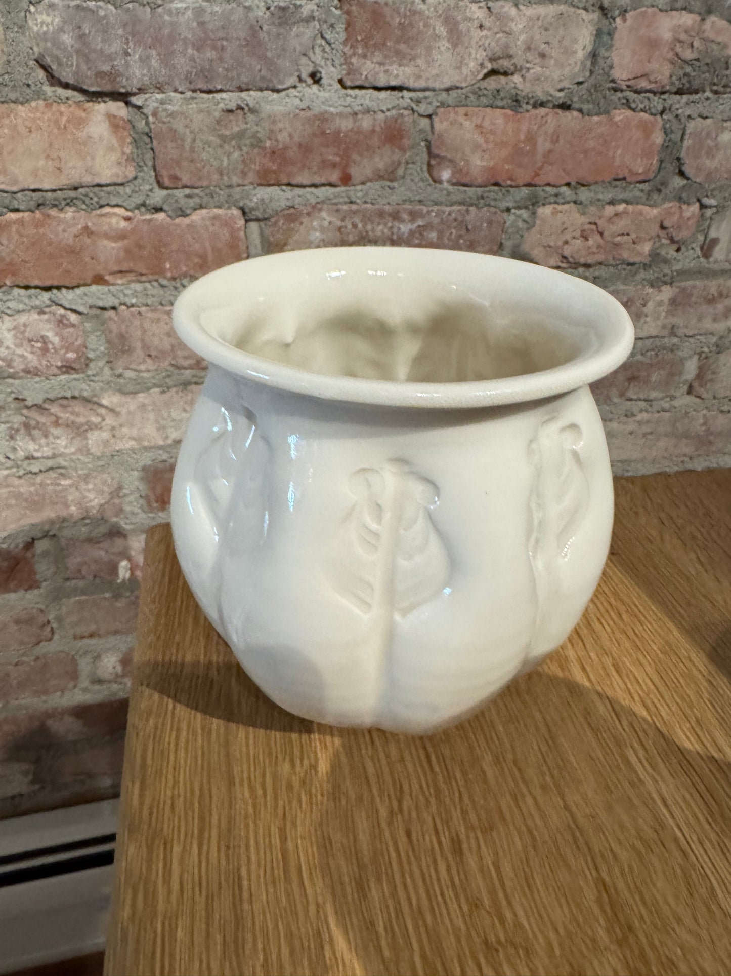 Small Curved Stamped Vase