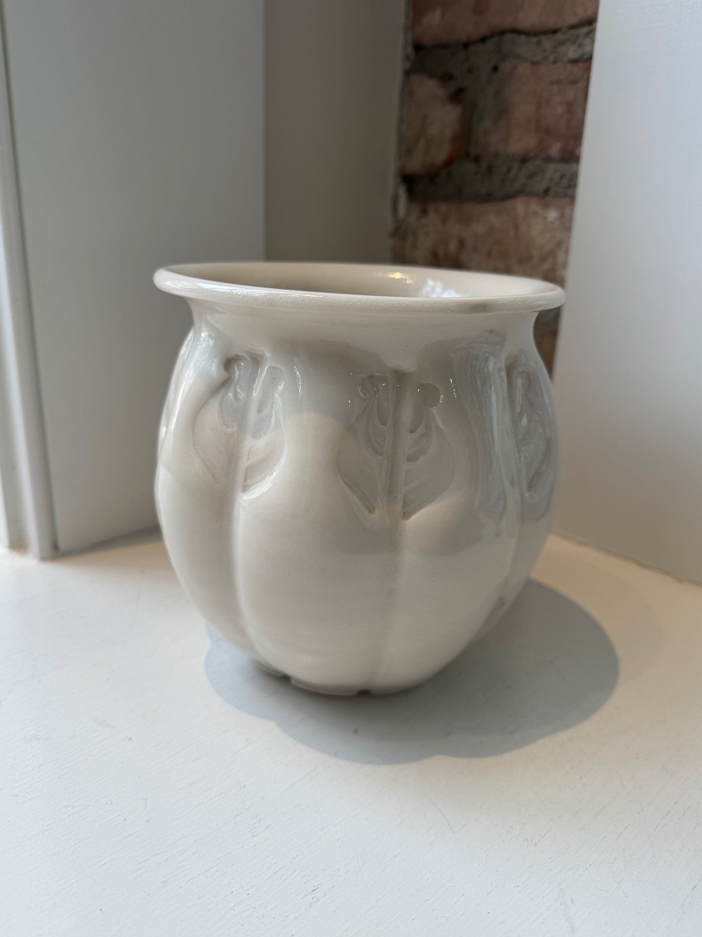 Small Curved Stamped Vase