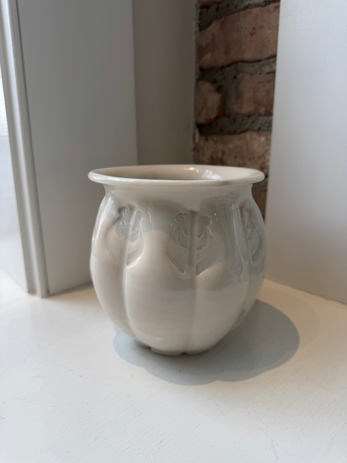 Small Curved Stamped Vase