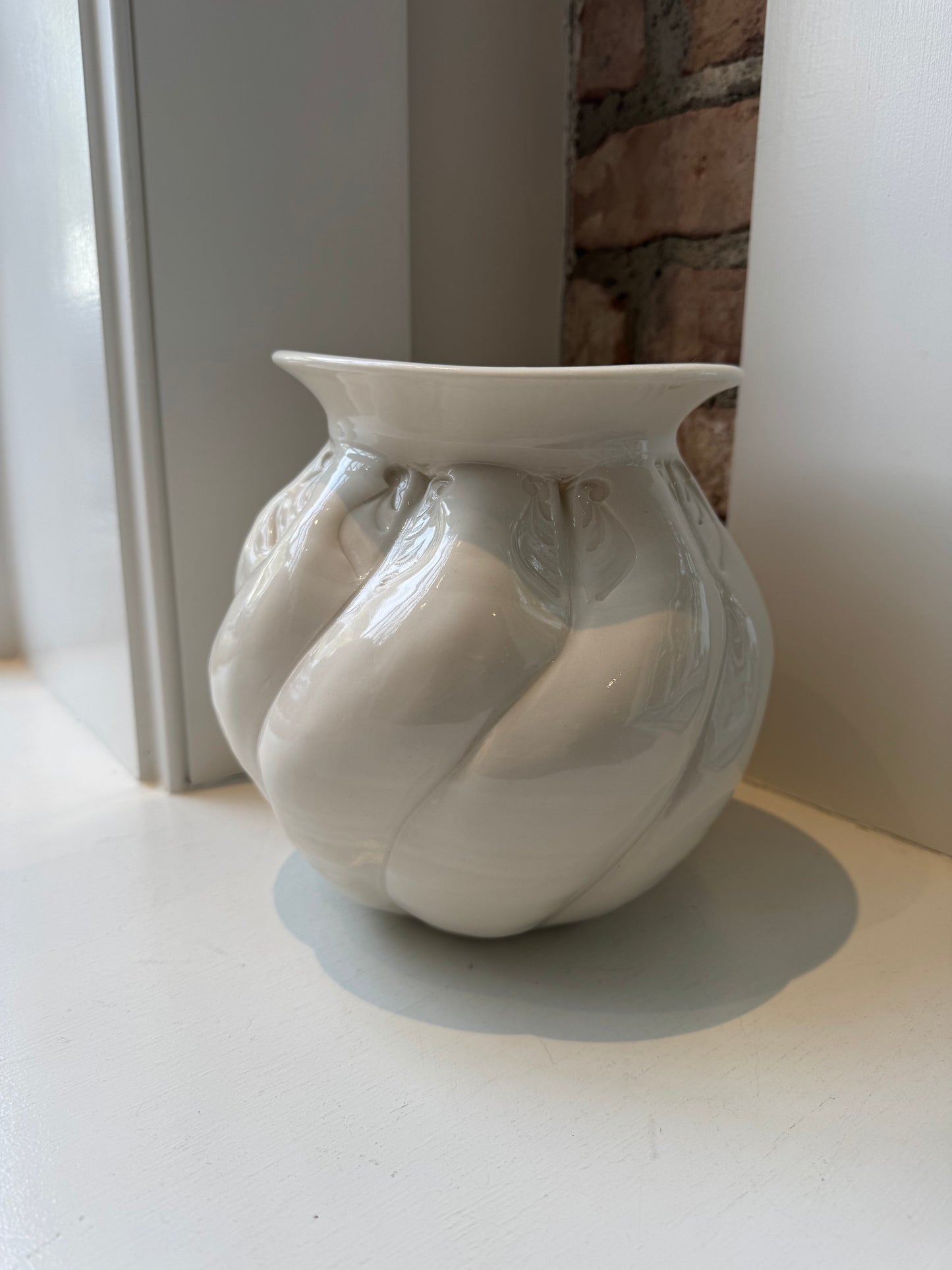 Large Curved Stamped Vase