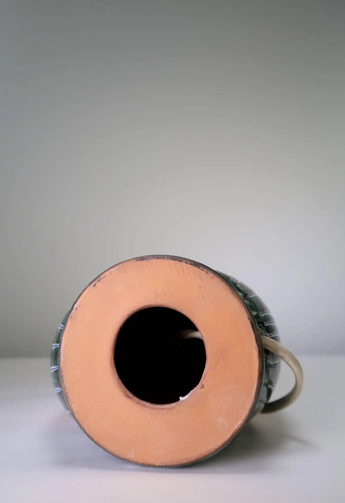 Swedish Floral Ceramic Table Lamp, 1950s