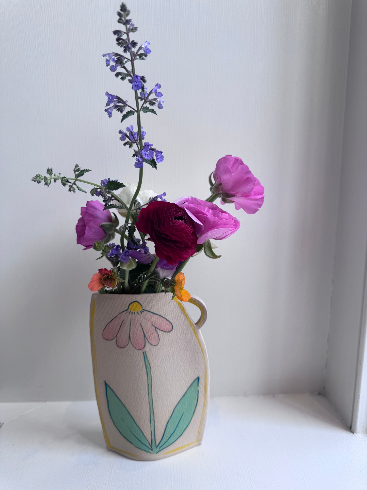 Pink Echinacea Vase