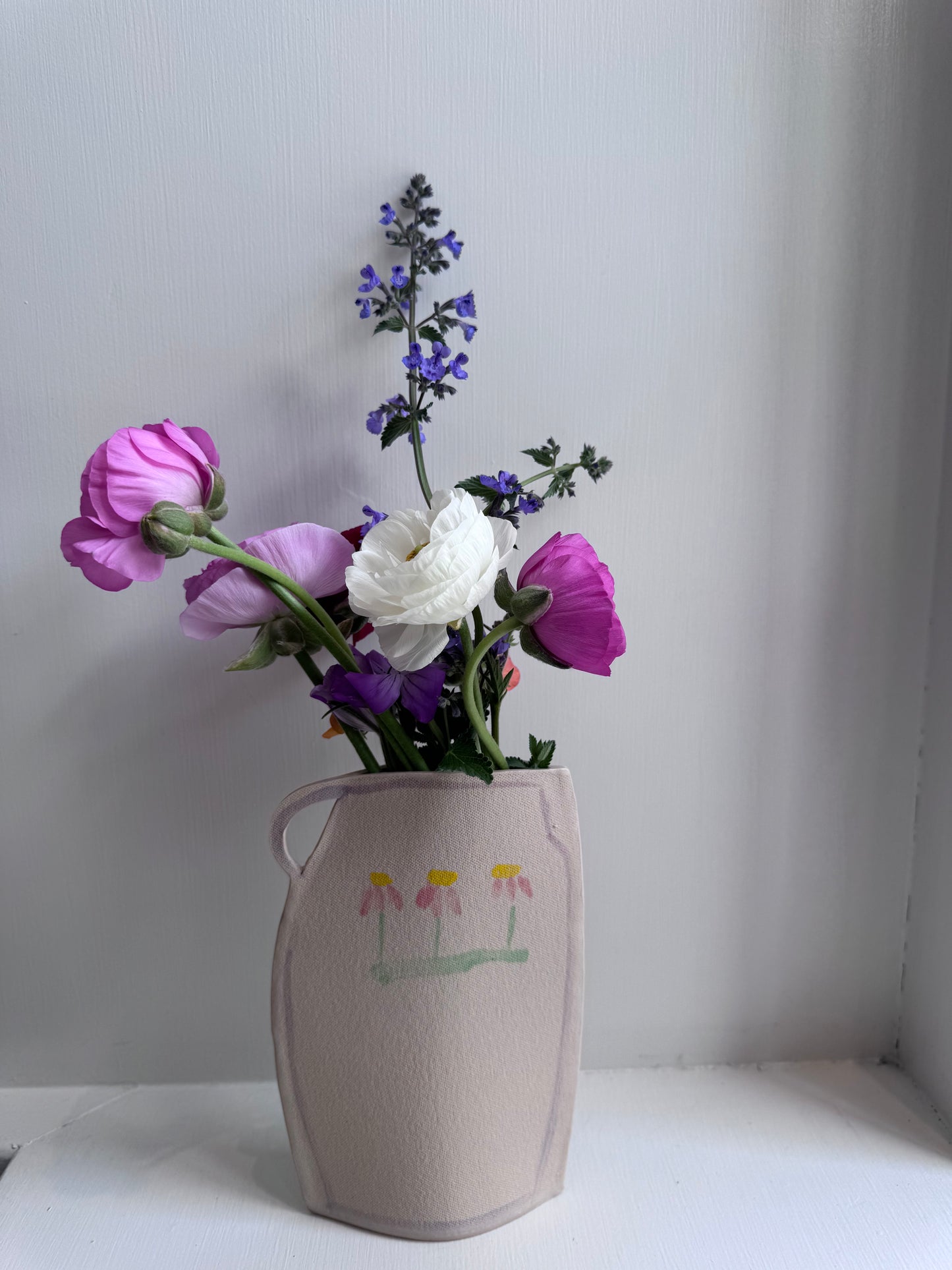 Pink Echinacea Vase