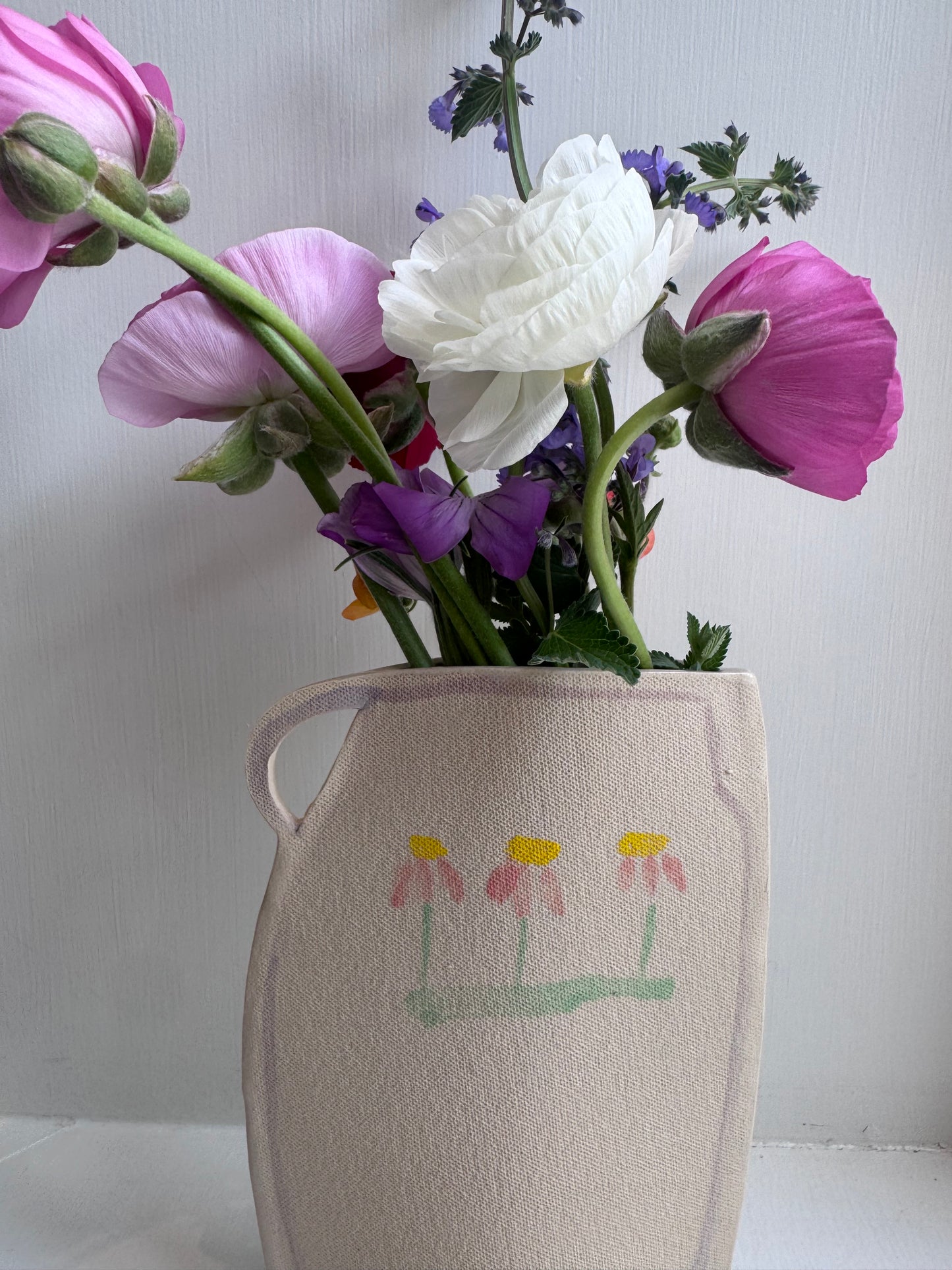 Pink Echinacea Vase