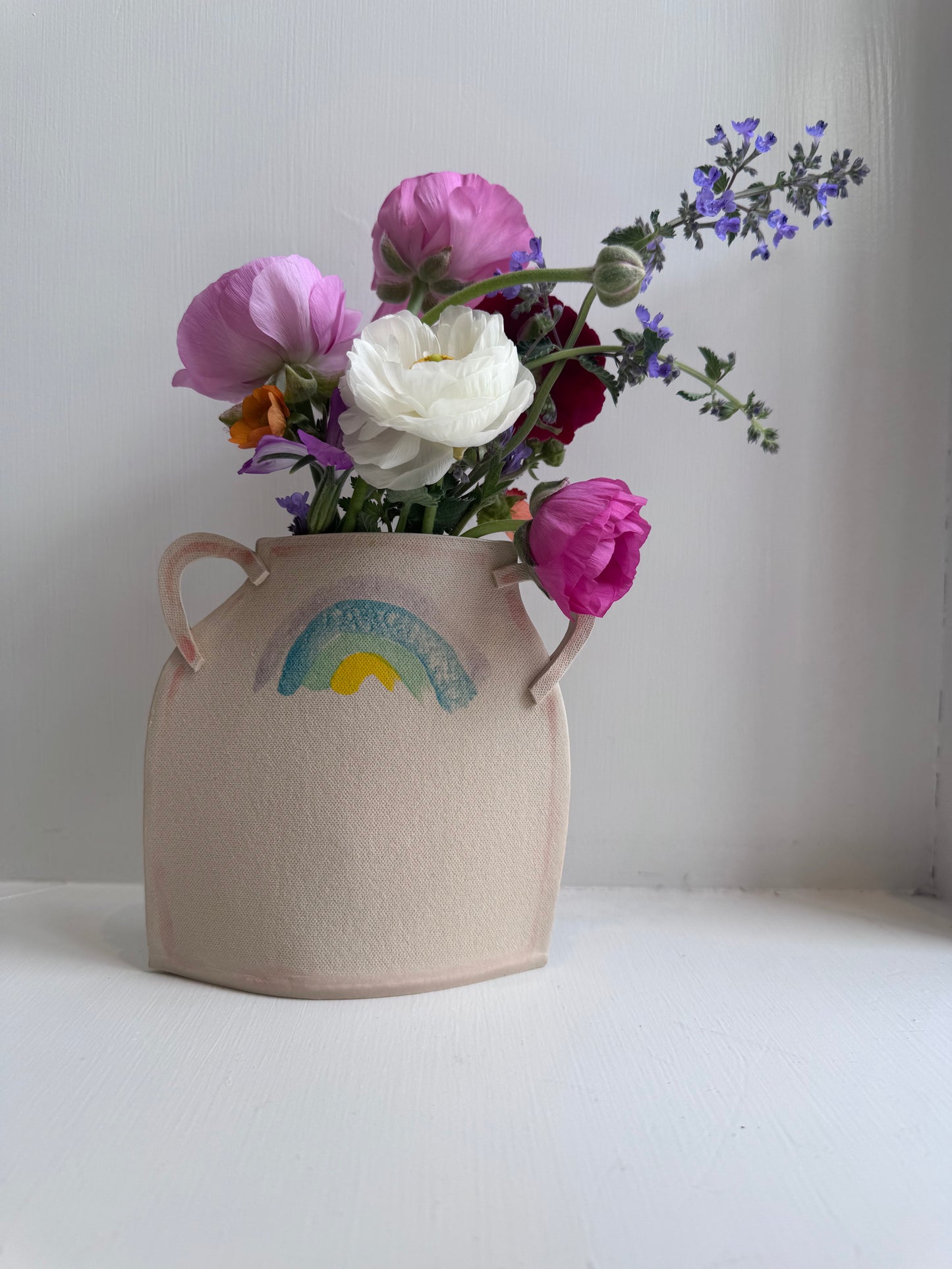 Three Trumpet Flowers Vase