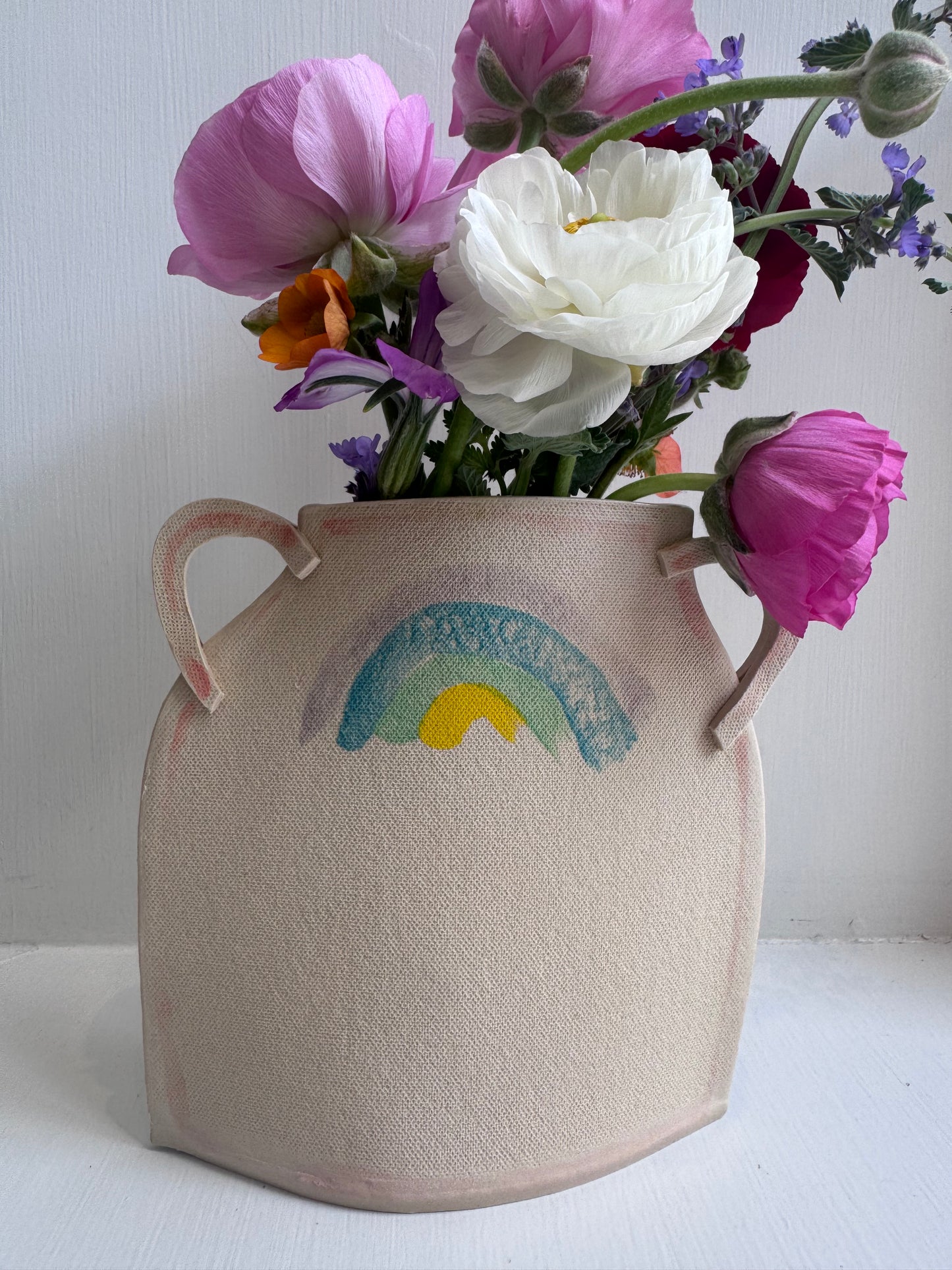 Three Trumpet Flowers Vase