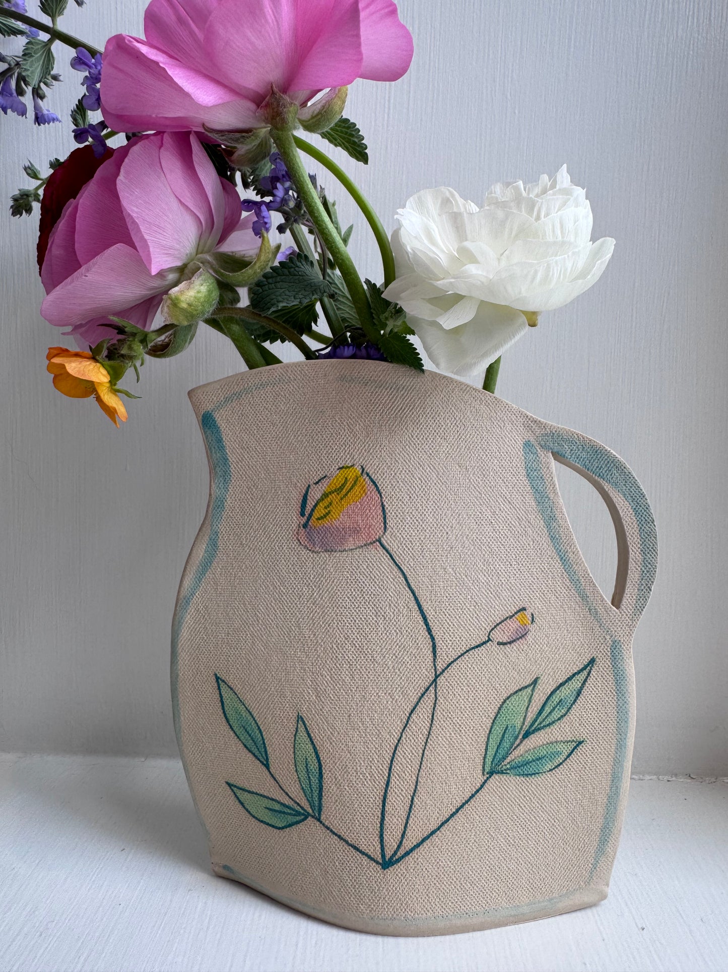 Pastel Flower Vase