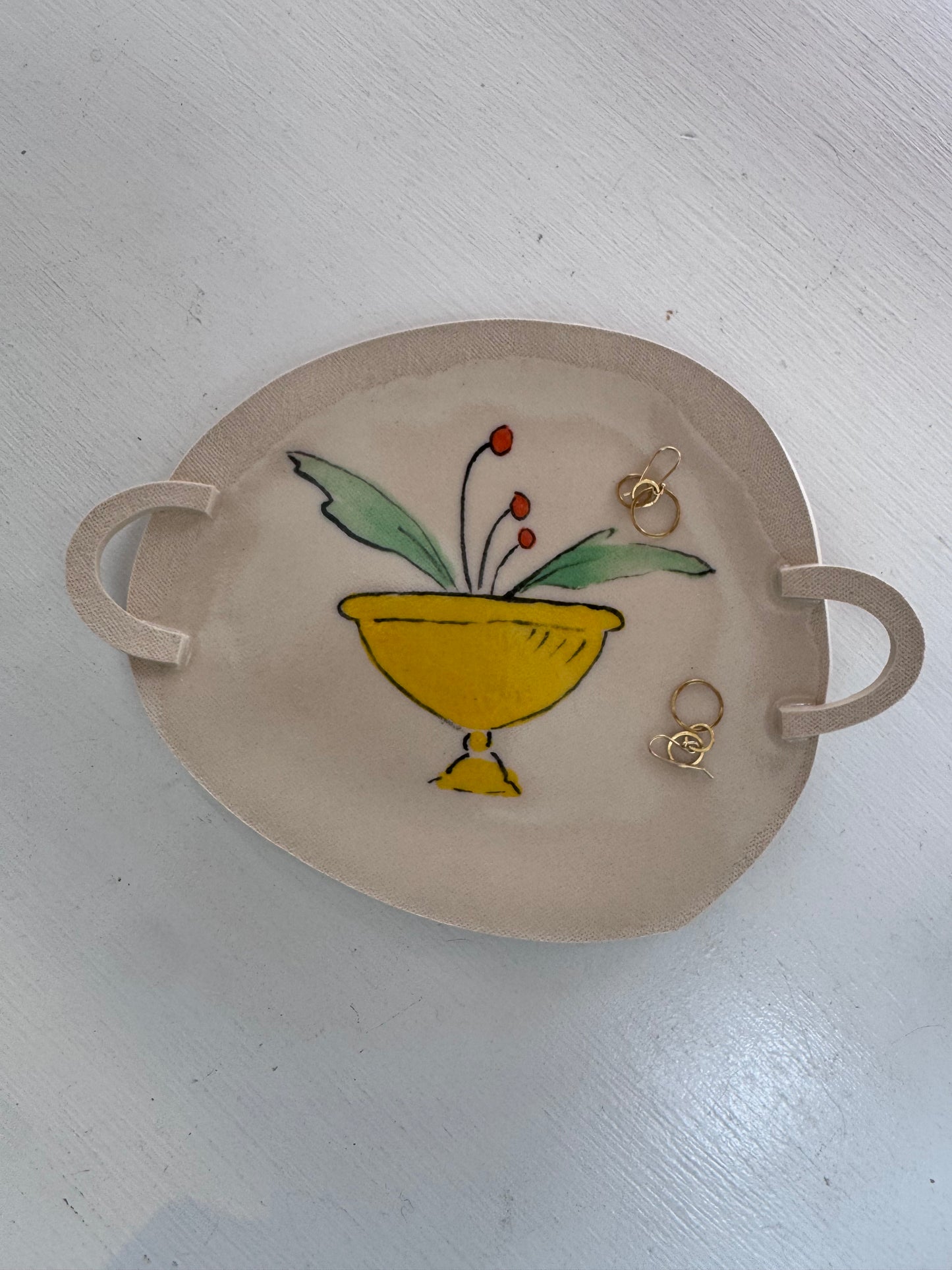 Orange Berry Planter Arrangement Jewelry Tray