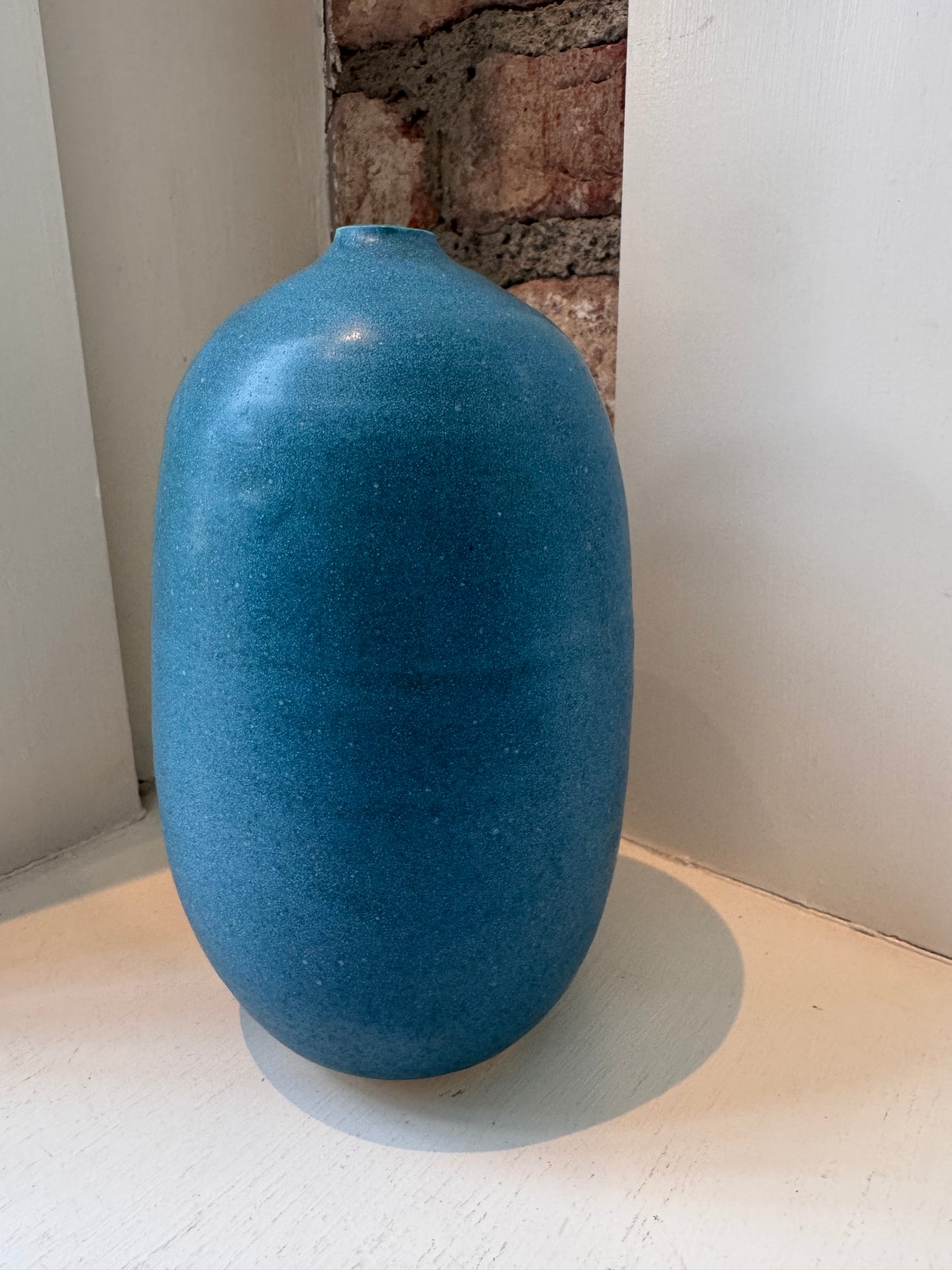 Stoneware Vases Sea Glass Colors - Teal