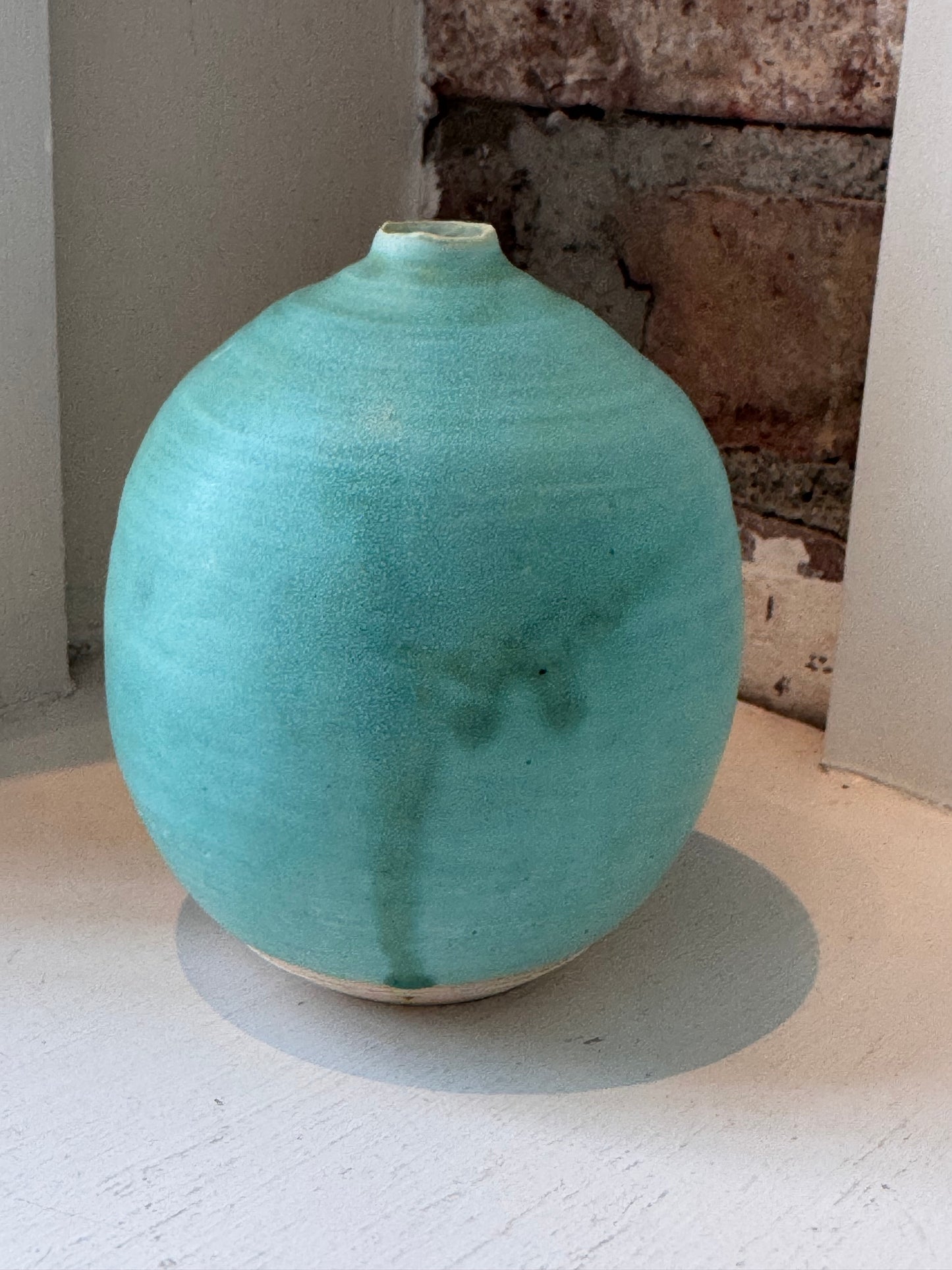 Stoneware Vases Sea Glass Colors - Green