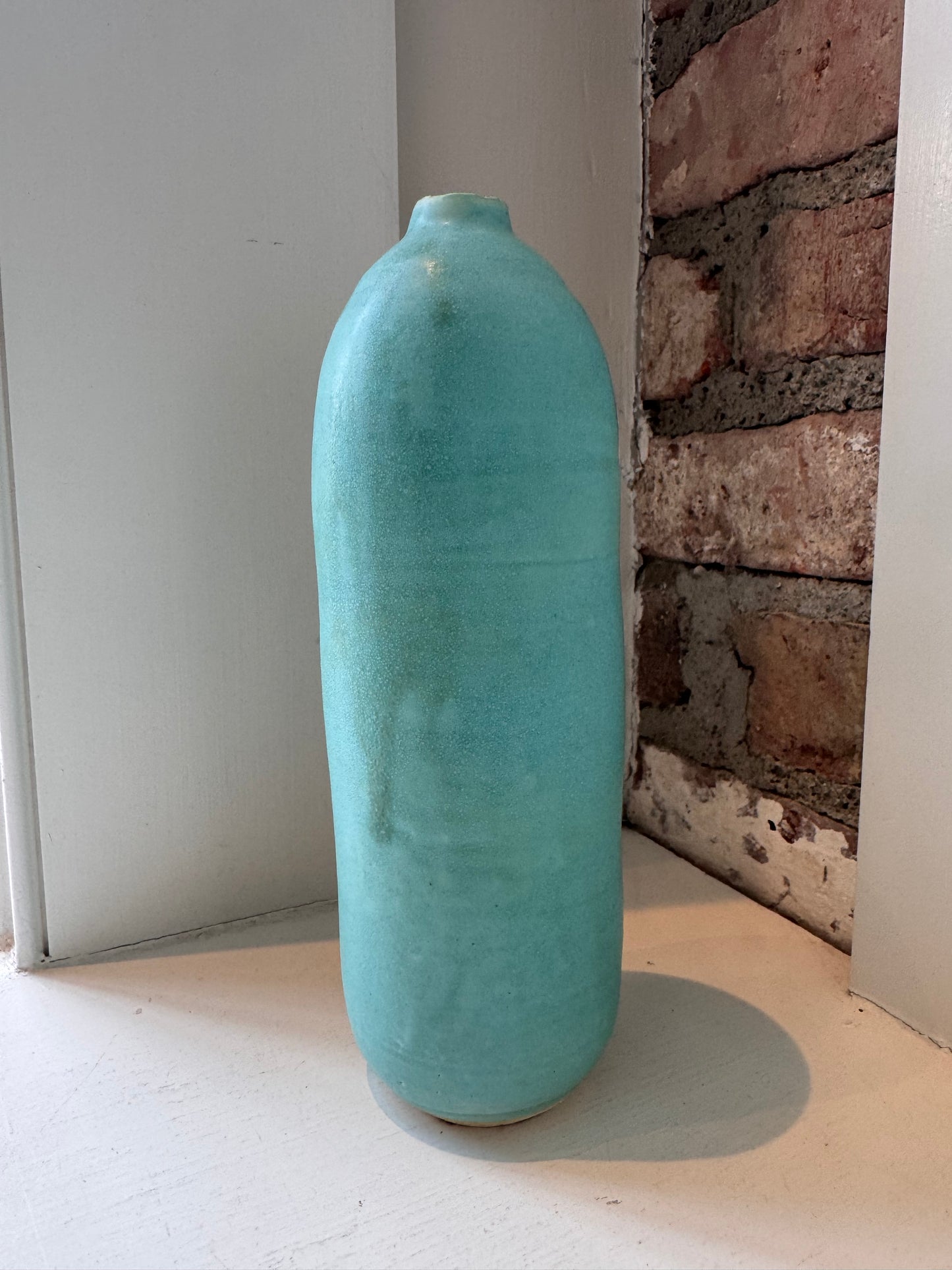 Stoneware Vases Sea Glass Colors - Green