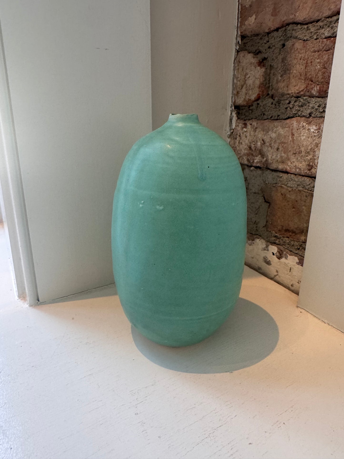Stoneware Vases Sea Glass Colors - Green